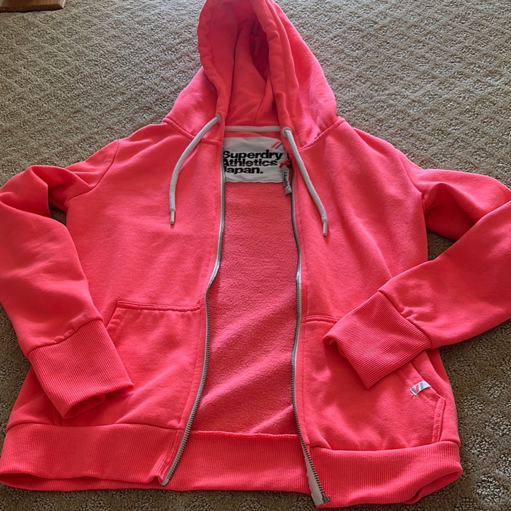 Superdry Pink Jacket Vibrant Zip-Up Hoodie